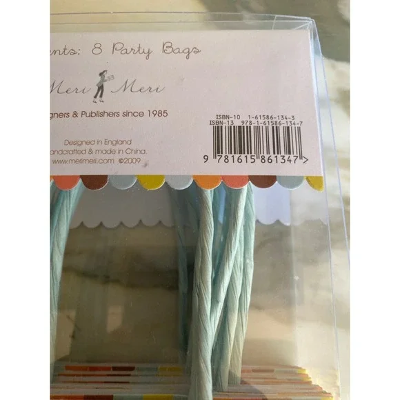 NEW Meri Meri Animal On Parade Circus Elephant Party Bag Set of 8 - Picture 5 of 5